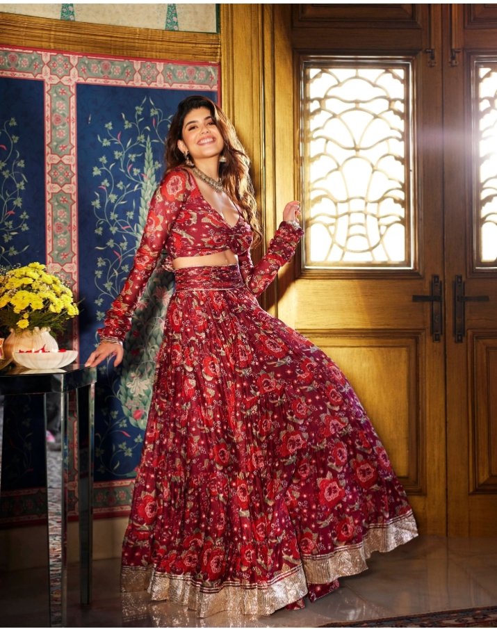 ININA CHANDERI LEHENGA SET